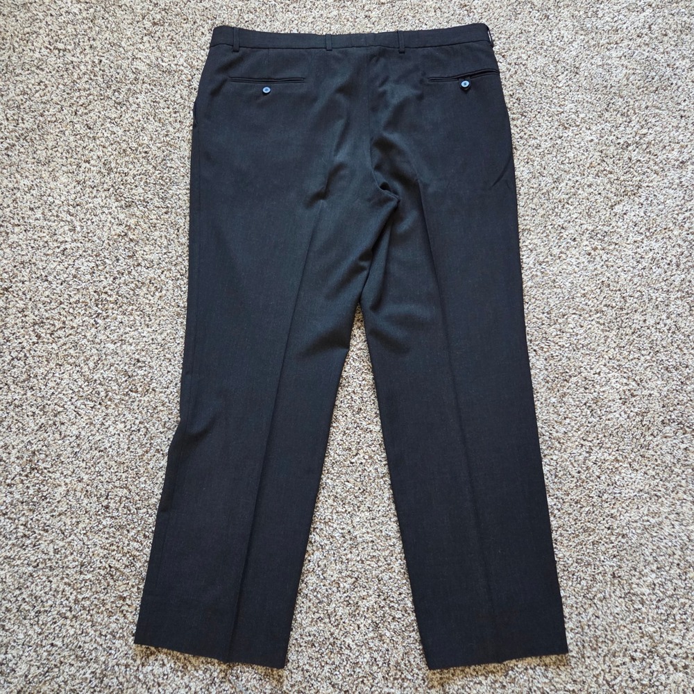 Alberto Kevin Ceramica Charcoal Gray Dress Pants Mens Size 42x32 Flat Front - Picture 8 of 8
